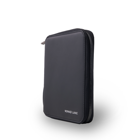 Kazoku Multi-Passport Wallet And Luggage Tag Set - Black