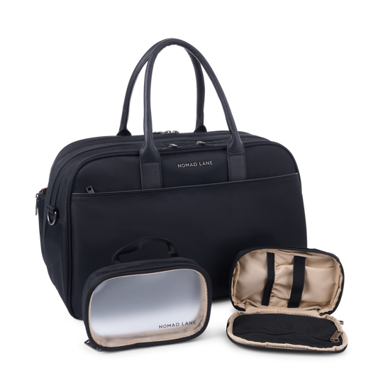Bento Bag® - Personal Item Bag with Gift - Jet Set Black / Gun Metal
